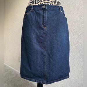 Isaac Mizrahi Denim Midi Skirt